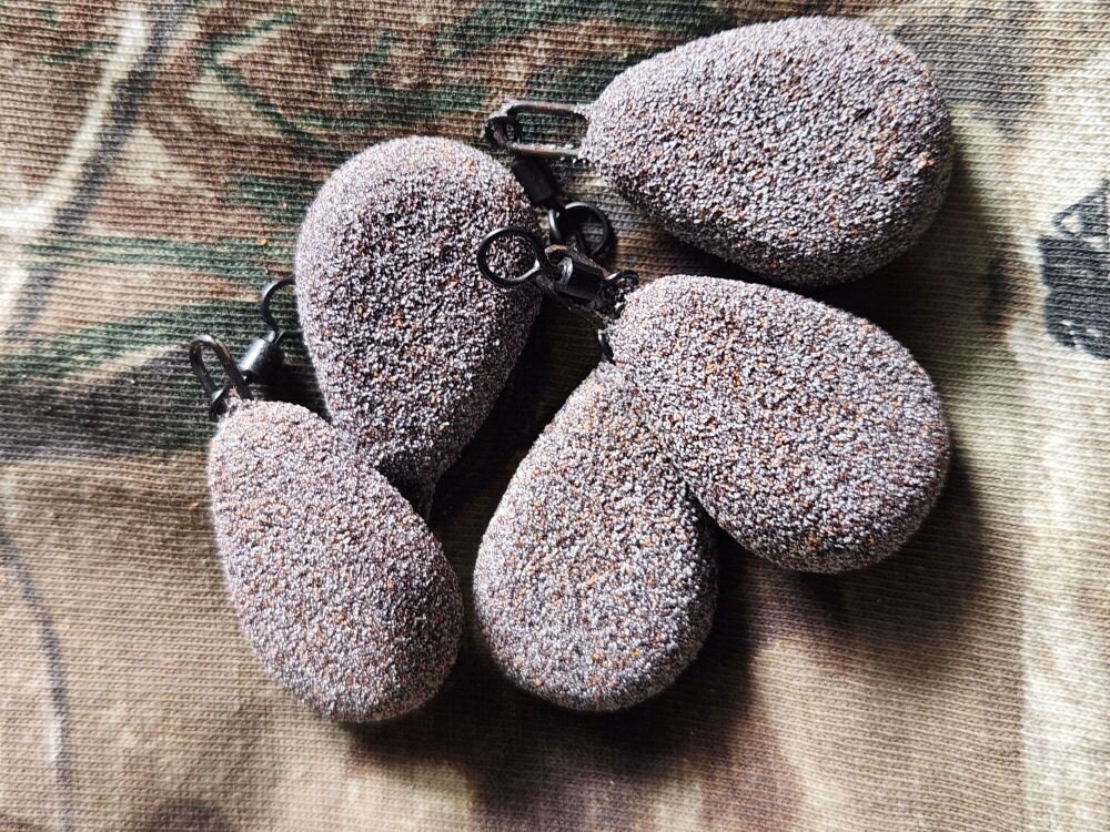 New Product; 5 x Carpysteves 2oz Camo Clay Textured Flat Pear Leads