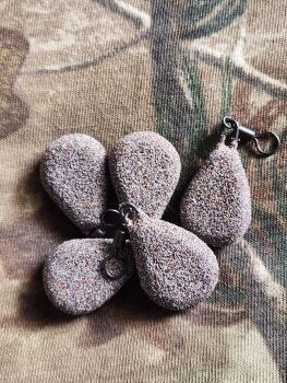 New Product; 5 x Carpysteves 1.2oz Camo Clay Textured Flat Pear Leads