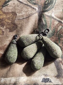 New Product; 5 x Carpysteves 2oz Army Camo Textured Distance Pear Leads
