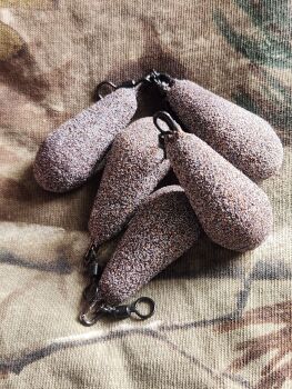 New Product; 5 x Carpysteves 2oz Camo Clay Textured Distance Pear Leads