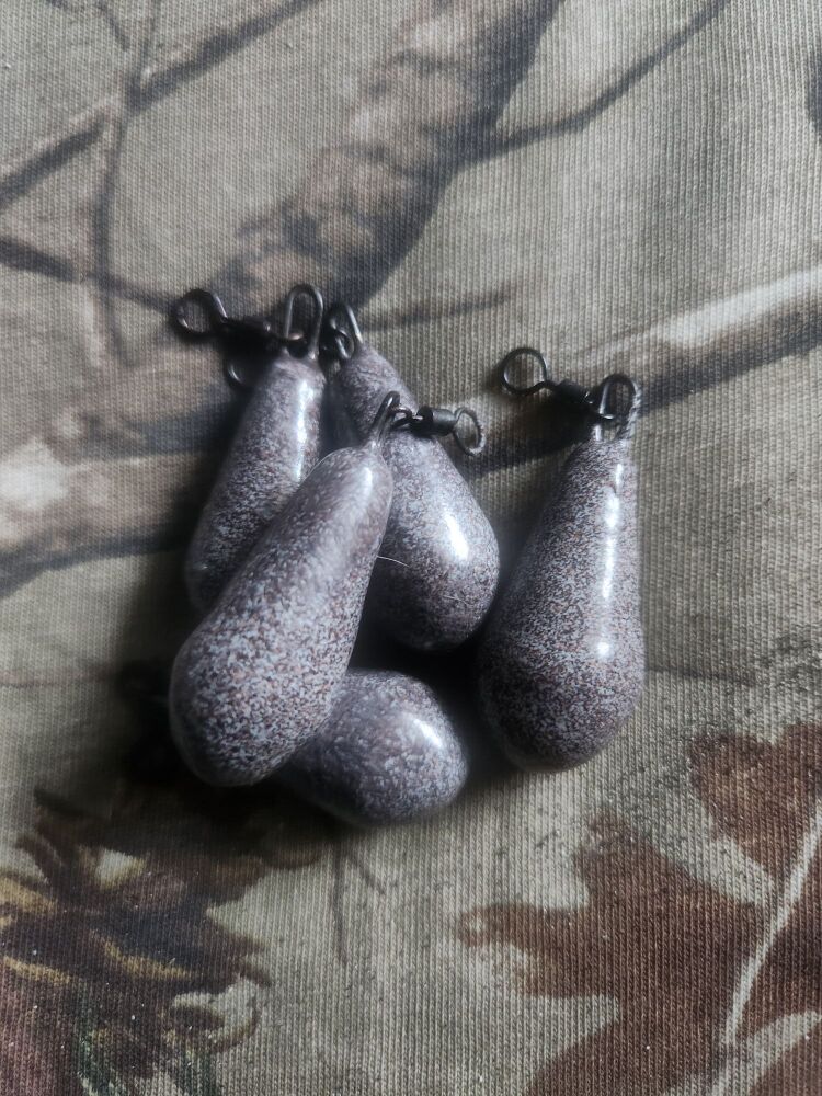 New Product; 5 x Carpysteves 2oz Smooth Camo Clay Distance Pear Leads