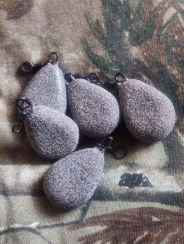 New Product; 5 x Carpysteves 2oz Camo Clay Textured Flat Pear Leads