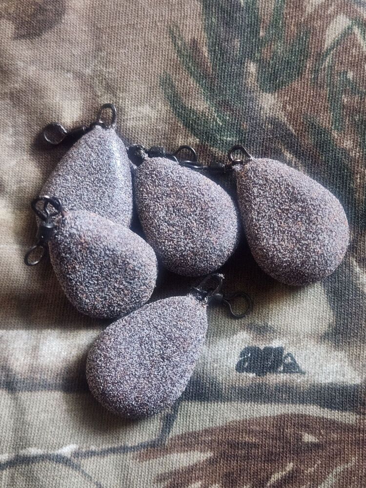 New Product; 5 x Carpysteves 2oz Camo Clay Textured Flat Pear Leads