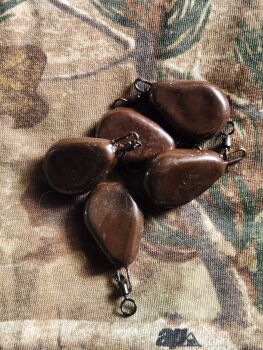 New Product; 5 x Carpysteves 1.2oz Smooth Brown Flat Pear Leads