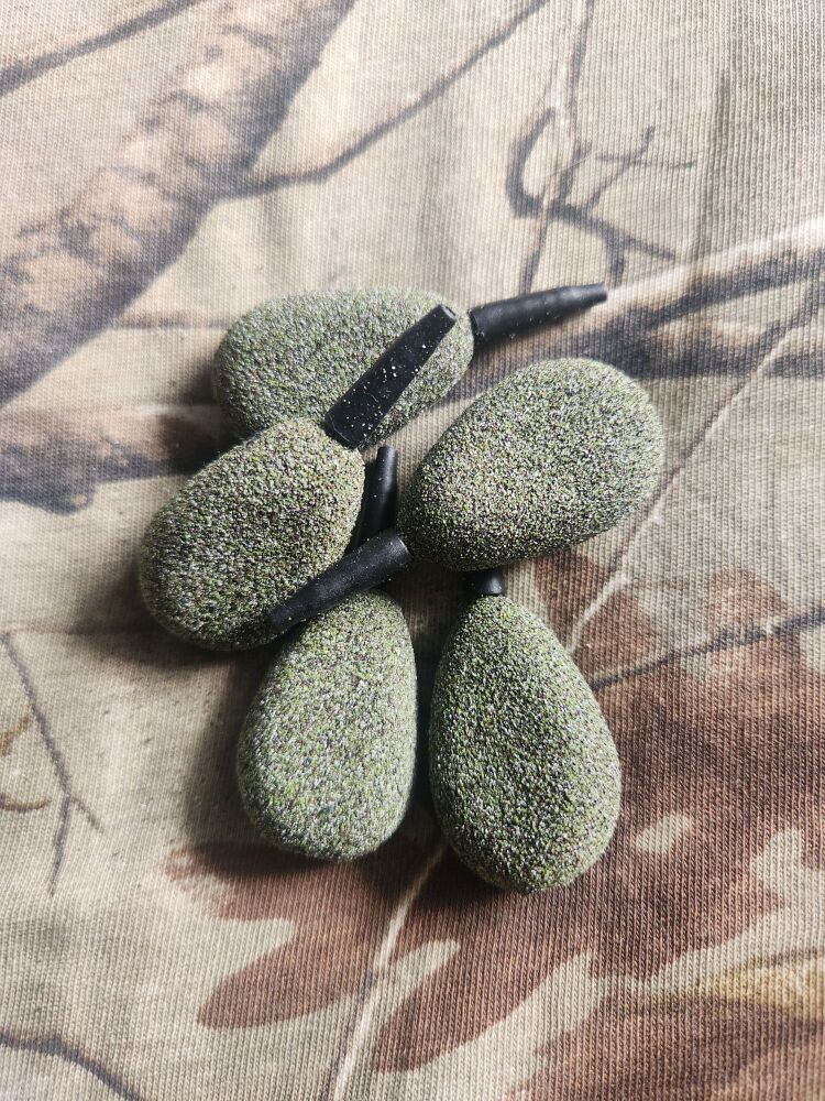 New Product; 5 x Carpysteves 2oz Army Camo Textured Inline Leads