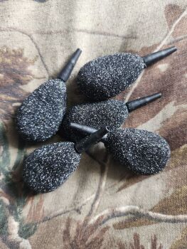 New Product; 5 x Carpysteves 3oz Black Mottled Textured Inline Leads