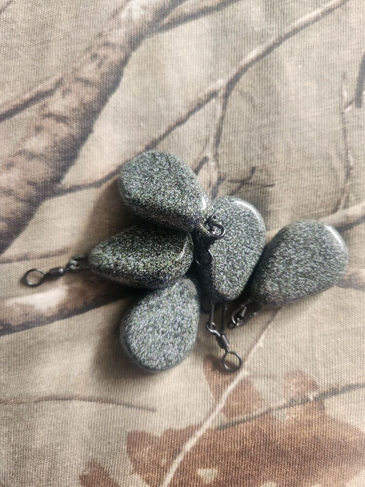 New Product; 5 x Carpysteves 2oz Army Camo Smooth Flat Pear Leads