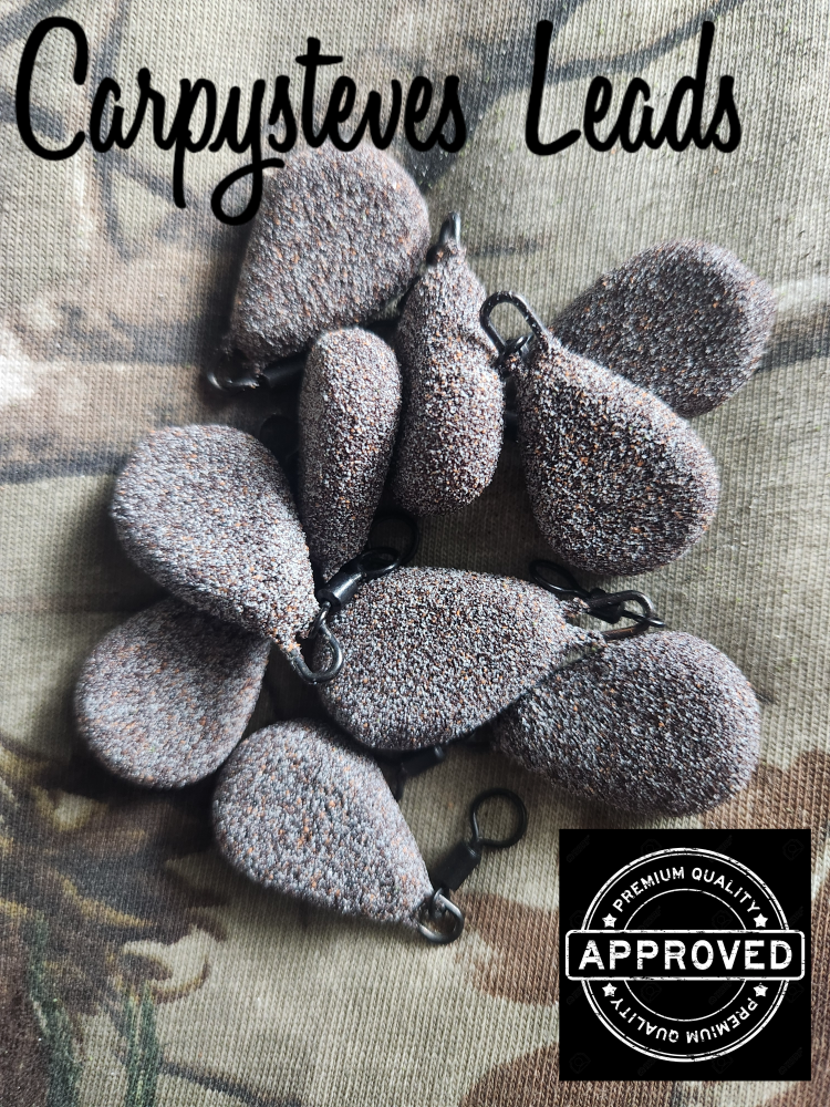 New Product; 10 x Carpysteves 1.2oz Camo Clay Textured Flat Pear Leads
