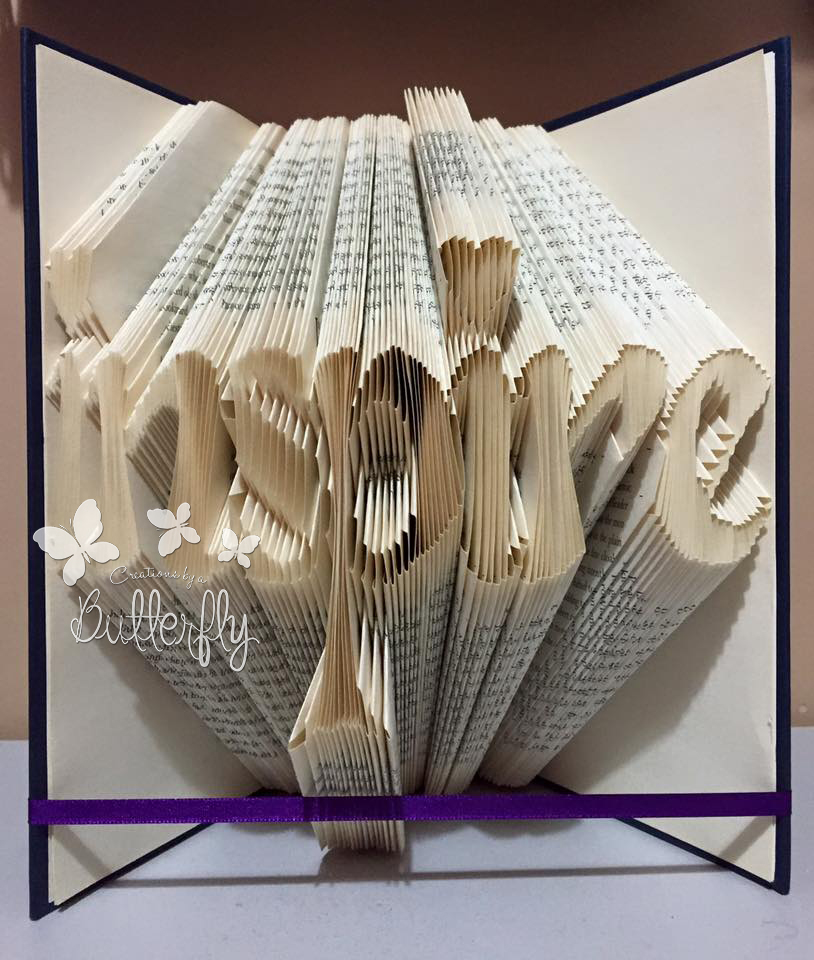 Book Folding Pattern 'inspire' with Hearts (249 Folds)