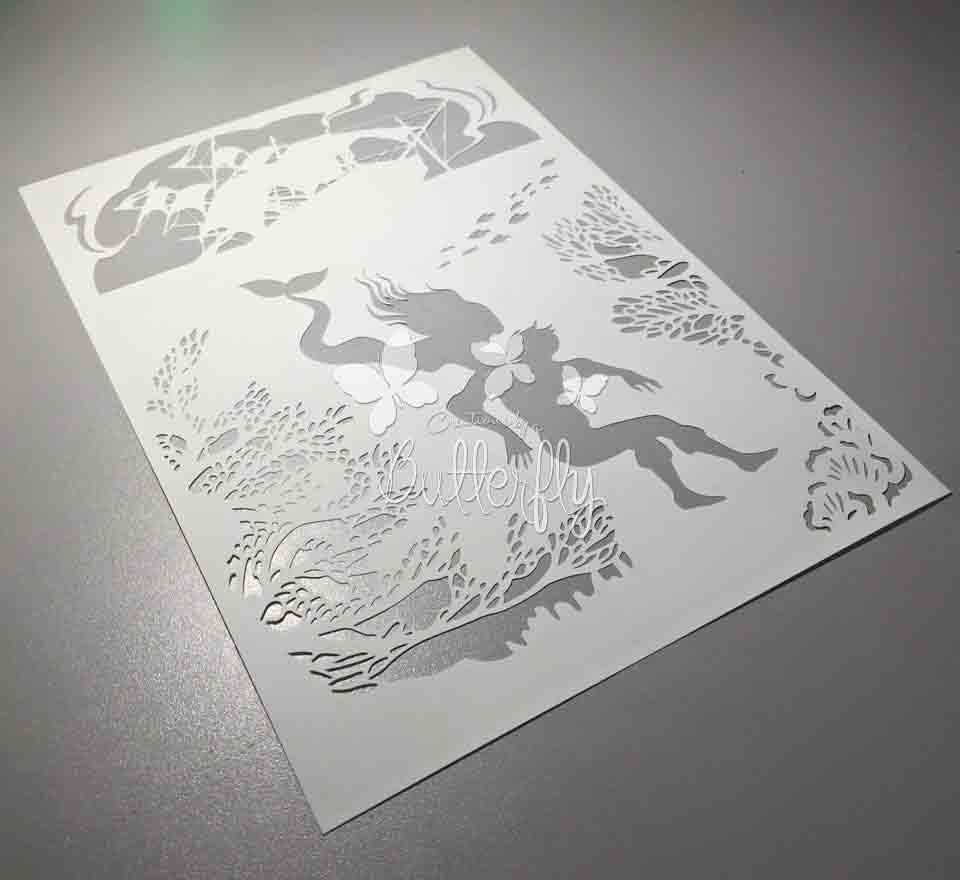 Little Mermaid - Hand finished Paper Cut
