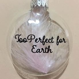 Too perfect for Earth 6cm Flat Glass Bauble