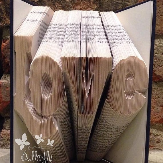 Book Folding Pattern 'Love' (288 Folds)