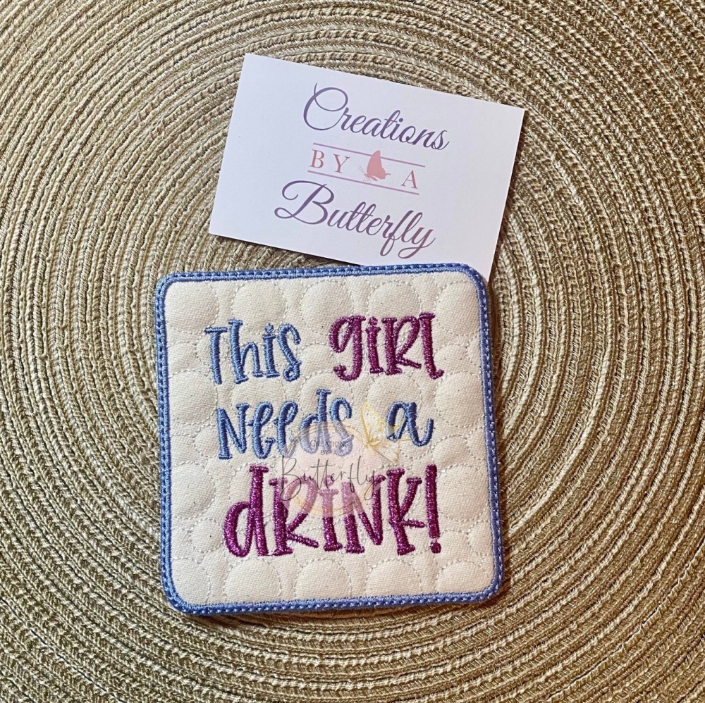 This girl needs a Drink! - Coaster