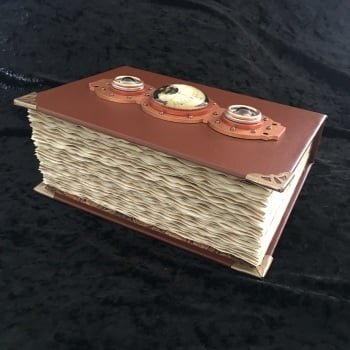 Chocolate Brown Steampunk handmade Journal
