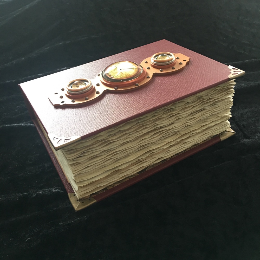 Claret Red Steampunk Handmade Journal