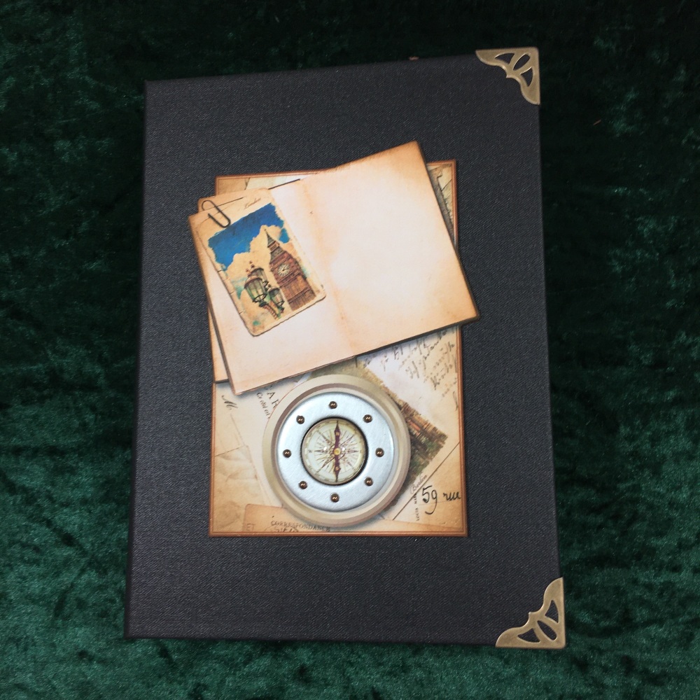 Steampunk Grand European Tour Travelers Note Book (Black)