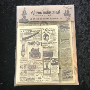 Vellum and Card Vintage Advertisements