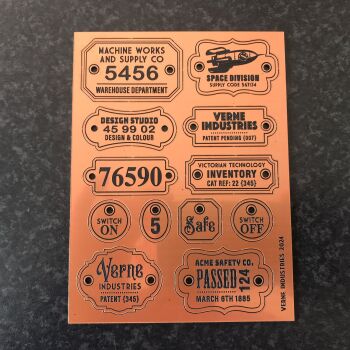 Copper Effect Foundry Labels Design Sheet 2