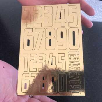 Bling Board Numeral sheet (A5 approx)