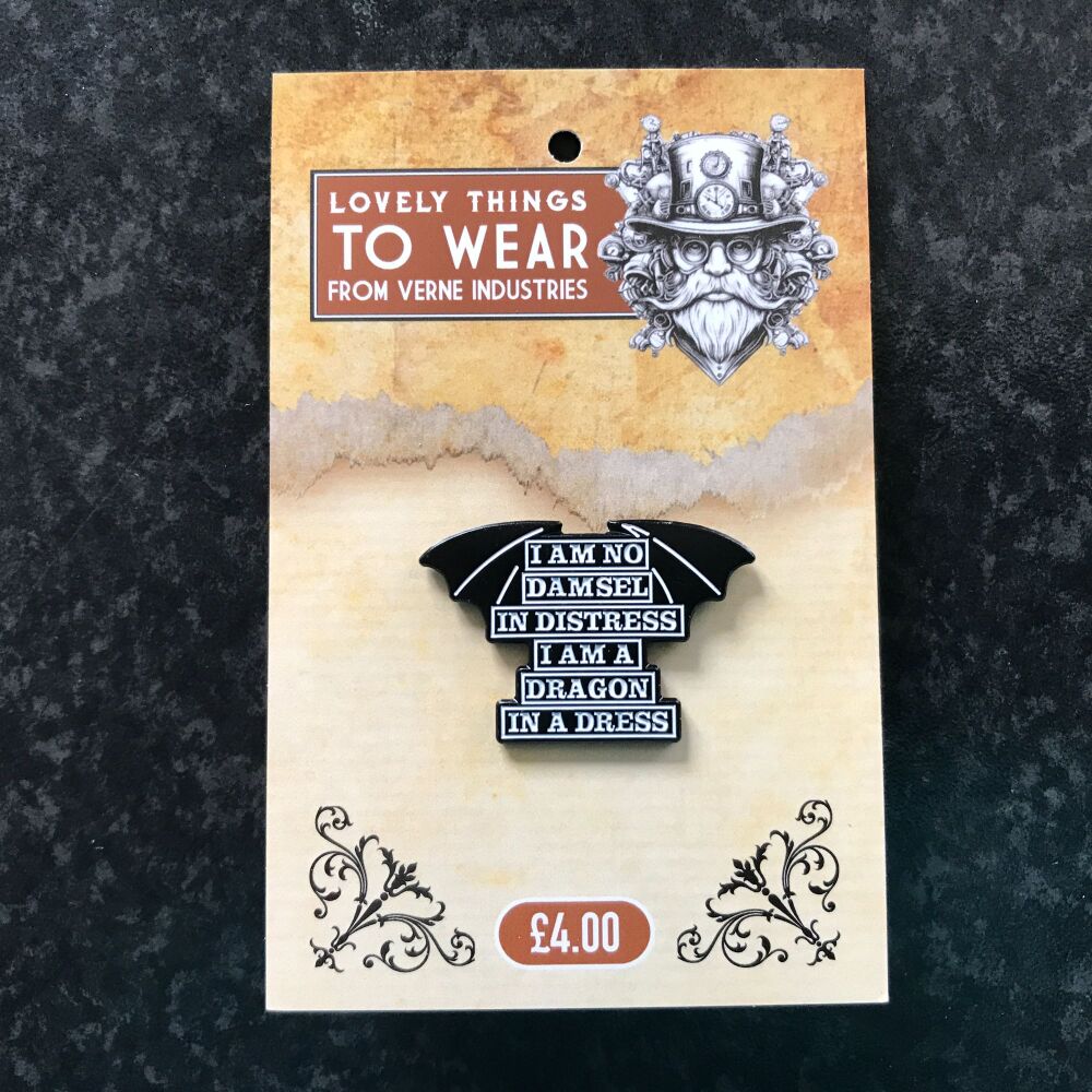 Damsel in Distress  Enamel Pin Badge