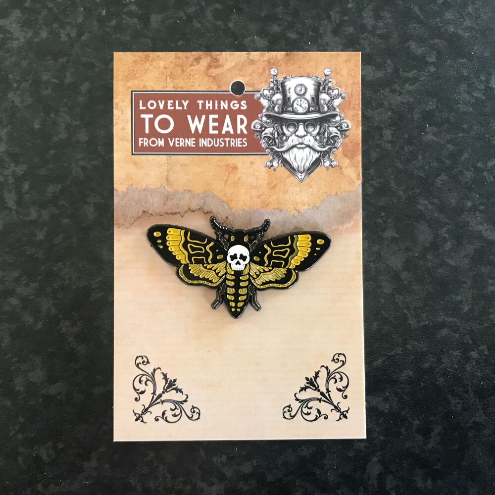Deathhead Moth- Pin Badge