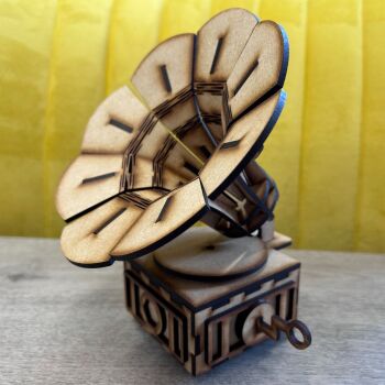 Vintage-style gramophone construction kit