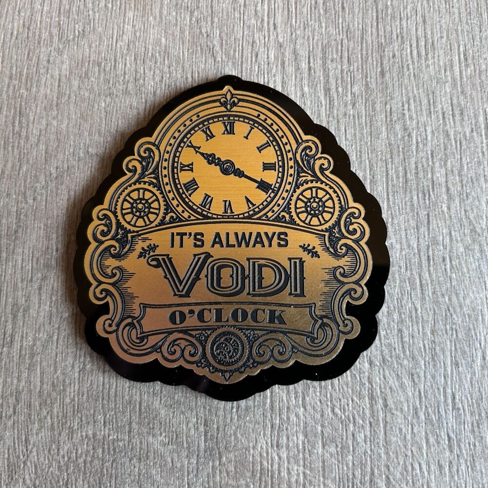 Vodi O'Clock Brass Effect Plaque