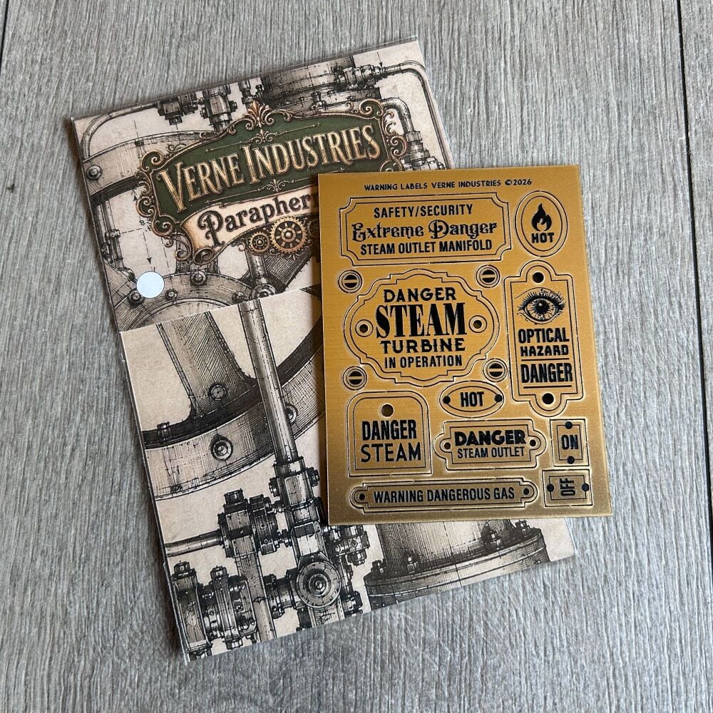 Brass Effect Warning Signs & Labels (cut & engraved)