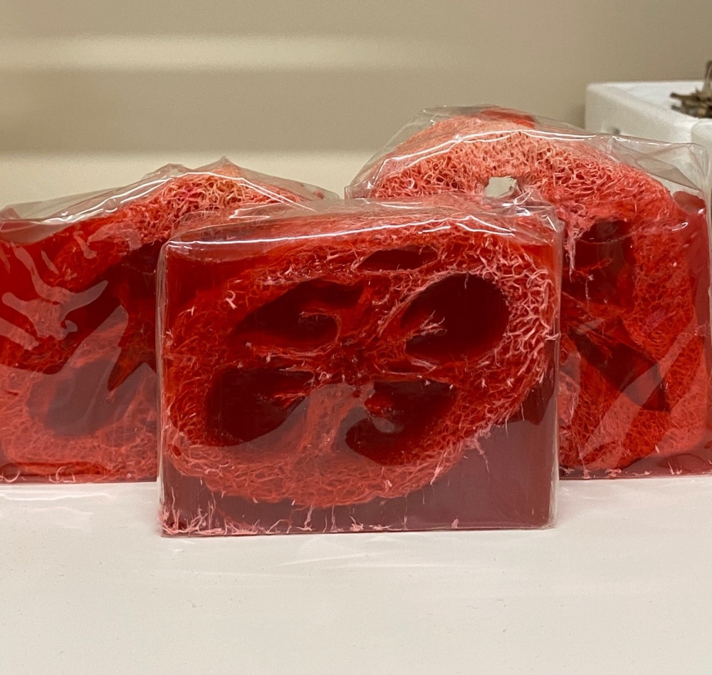 Red Berry Loofah Soap