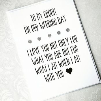 'To My Groom On Our Wedding Day' Card