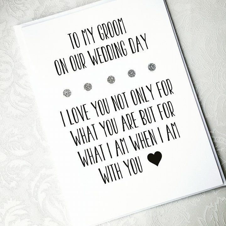 To My Groom On Our Wedding Day - Personalised 