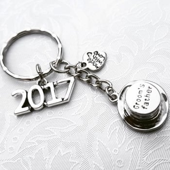 Wedding Top Hat Keyring