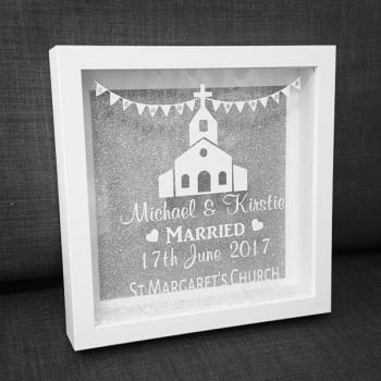 Church Wedding Personalised Box Frame