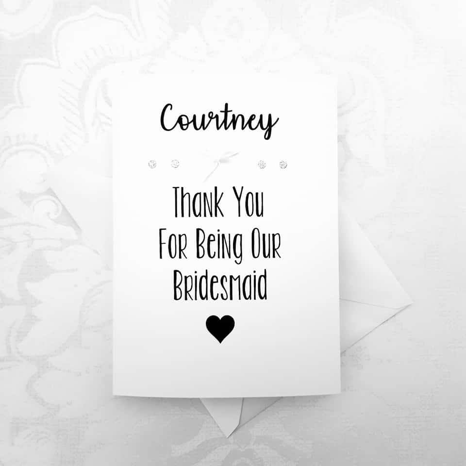 'Thank You For Being My [BRIDAL PARTY ROLE]' Card