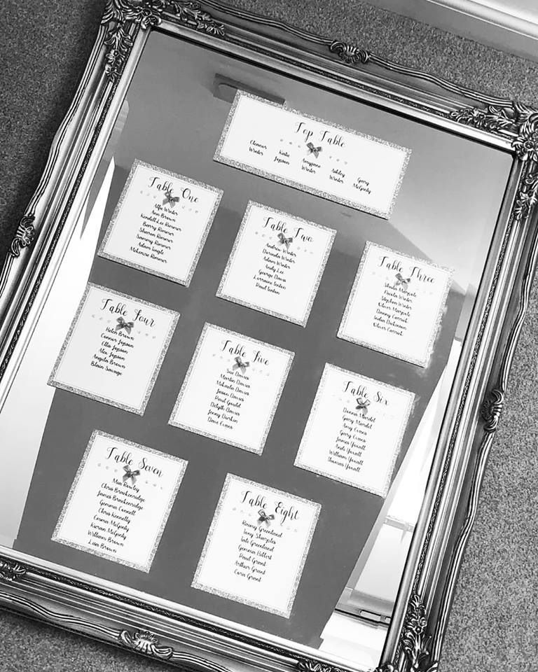 DIY Table Plan Cards