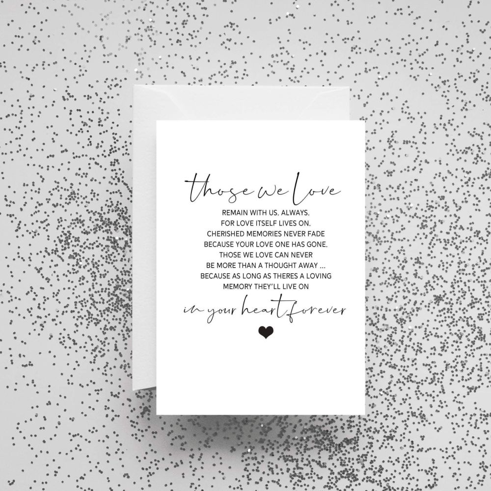 'Those We Love Remain With Us Always' Card