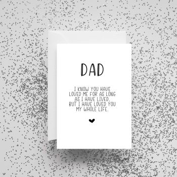 'Dad I Know You Have Loved Me For As Long As I Have Lived' Card