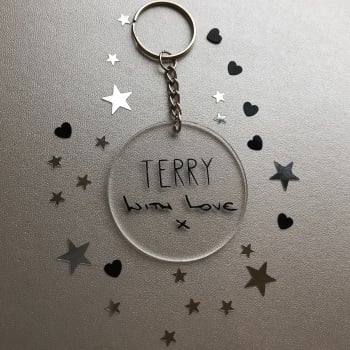 Personalised Handwriting Keyring with Tassel