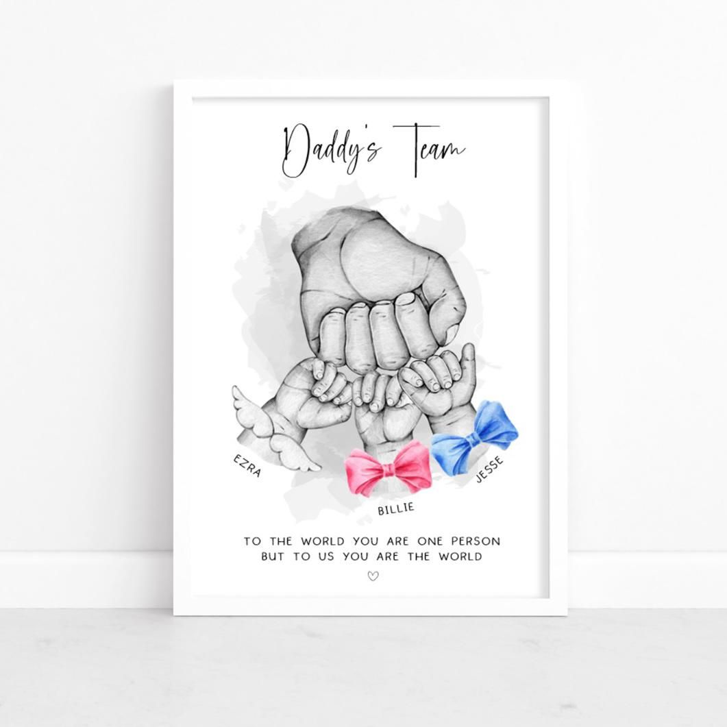 Daddy's Team Print