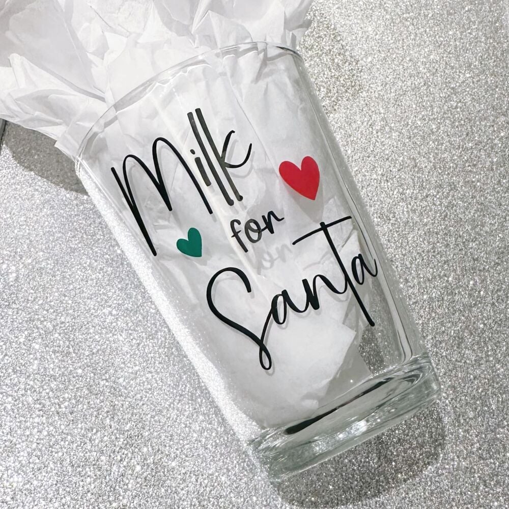 Milk for Santa Glass