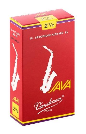 Vandoren Alto Sax Java Reed Red Cut (Box 10) - Strength 2.5