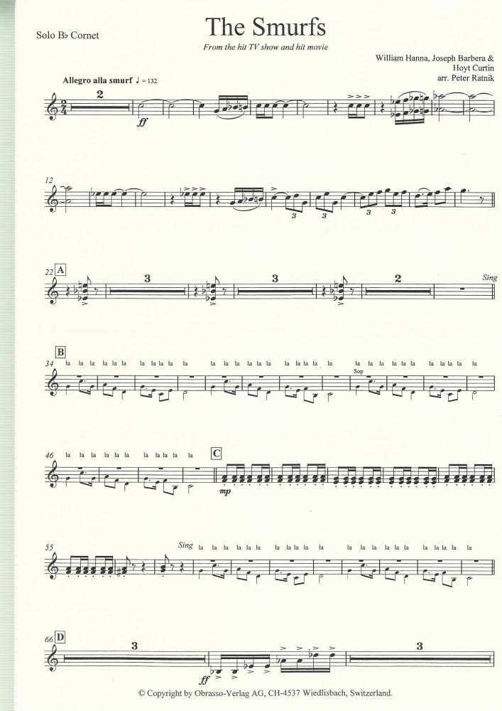 The Smurfs for Brass Band - Hanna, Barbera & Curtin arr. Peter Ratnik