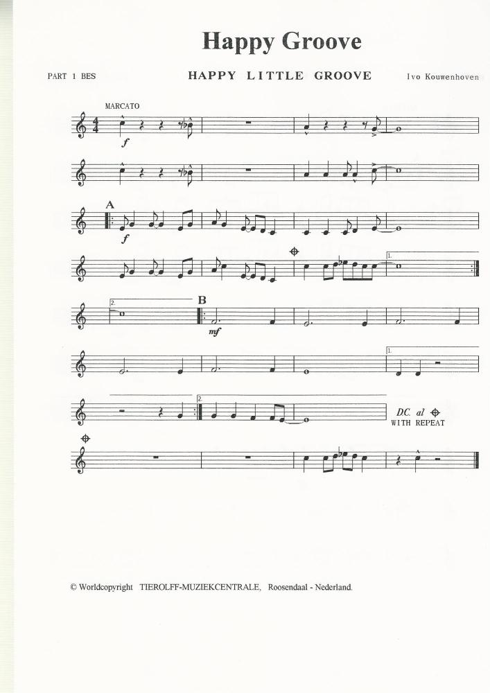Happy Groove for Brass Band (4 Part - Level 2) - Ivo Kouwenhoven