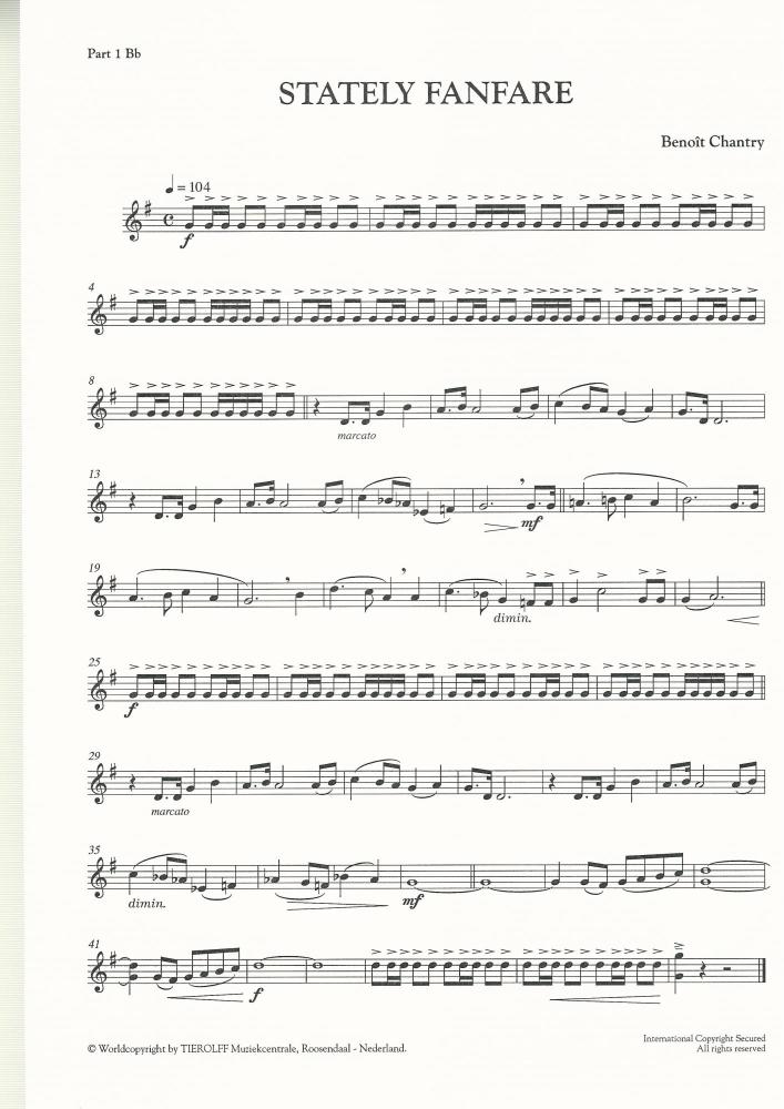 Stately Fanfare for Brass Band (4-Part Level 2) - Benoit Chantry