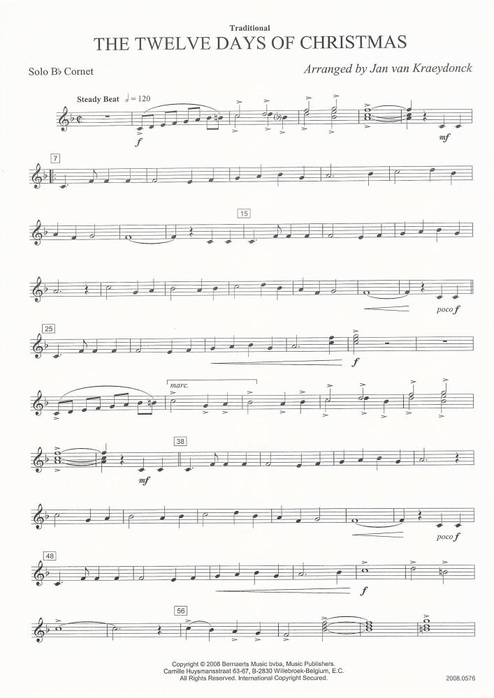 The Twelve Days of Christmas for Brass Band - arr. Jan van Kraeydonck