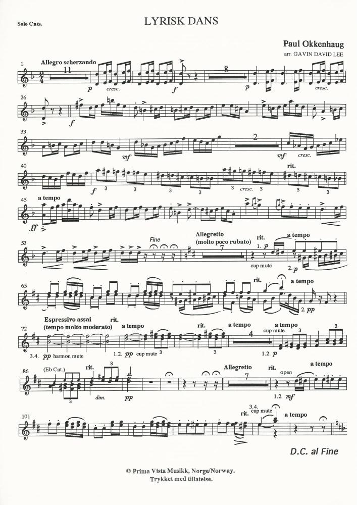 Lyric Dance (Lyrisk Dans) for Brass Band - Paul Okkenhaug arr. Gavin David Lee