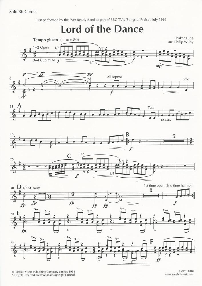 Lord of the Dance for Brass Band - arr. Philip Whilby
