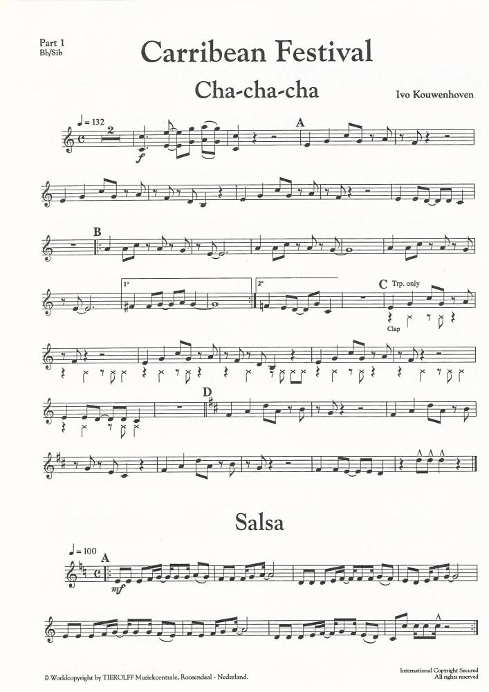 Carribean Festival for Brass Band (4-part Level 2) - Ivo Kouwenhoven