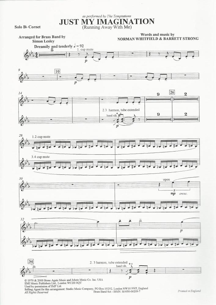 Just My Imagination (Running Away with Me) for Brass Band - arr. Simon Lesley