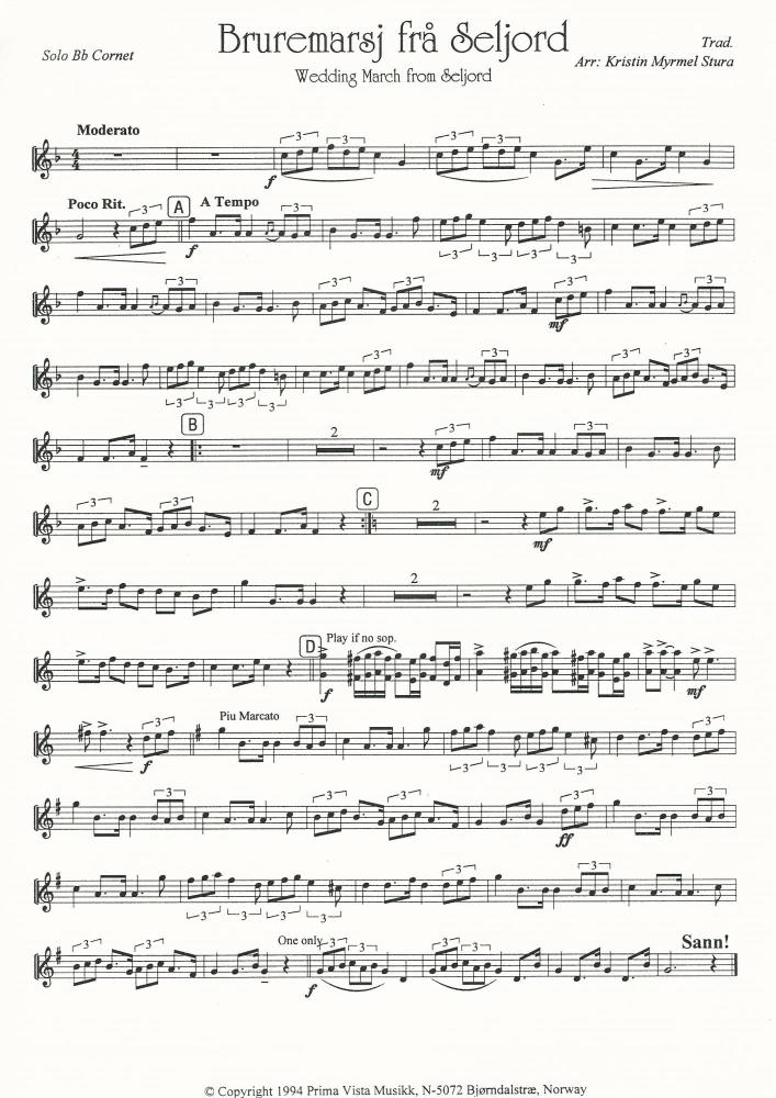 Wedding March from Seljord for Brass Band - Trad., arr. Kristen Myrmel Stura
